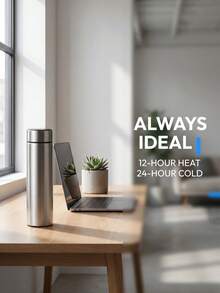 1 pièce Bouteille d'eau isolée sous vide avec affichage de température intelligent 500ml/16.9oz, matériau en acier inoxydable premium, facile à transporter, convient pour les affaires, les trajets, l'utilisation au bureau et les voyages, unisexe, livrée avec un sac de transport, bouteille d'eau pour la rentrée scolaire des étudiants - Multicolore - Voir 6