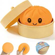 Giant Glitter Dumpling Squishy Toy - Cute Dim Sum Fidget Sensory Stress Ball For Adults & Kids, Soft Squeeze Dough Ball With Steamer Basket, Stretchy Desk Decor - Nhiều màu - Xem 15
