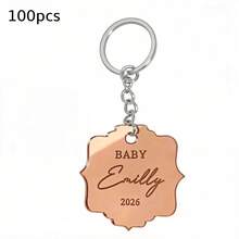 Gold Mirror Acrylic Personalized Name Baptism Favor Tags Keychain, Gold Acrylic, Chocolate Favor, Mirror Label, Luxury Cross Favor, "Mi " Label, Personalized Gift Label - Multicolor - View 16
