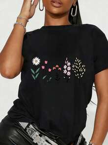 Women T-Shirts - Black - View 1