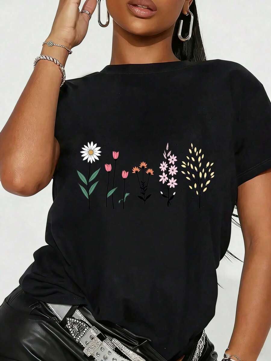 Women T-Shirts - Black - View 1