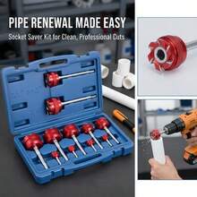 [Free Shipping] Plastic Conduit Socket Saver Set 6-Piece For Exhaust Drain Water Pipes Fitting Removal Cleaning Solution 3/4-4 Inch Sizing Tool Box Storage PVC CPVC ABS Compatibility-XY1331 - Default0 - View 2