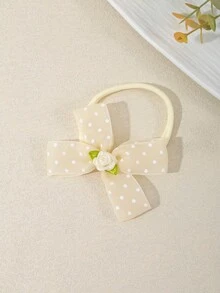 6pcs Candy Color Polka Dot Bow Headbands, Sweet & Cute Princess Hair Accessories Set (Excluding Paper Card), Suitable For Photo Shooting & Gift - Multicolor - View 6