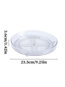 1/2pcs Slouchy Susan Turntable Organizer For Refrigerator, Rotating Spice Rack For Cabinet, Kitchen Countertop, Pantry, Fridge Organizer, Shelf Baskets. Anti-Slip 360° Rotating Tray For Kitchen Storage And Organization, Table Decor, Holiday Gift, Christmas Present - 23.5cm - View 4