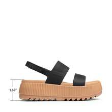 Women's Platform Water Sandals Adjustable Lightweight Summer Beach Wedge Chunky Sandals - 黑色 - 查看 7