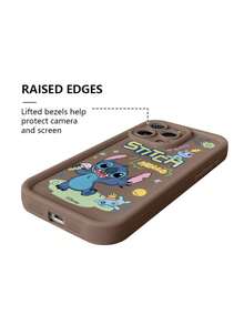 Disney Stitch series phone case, for iPhone17promax,17pro, 16, 15, 14plus, 13, 12, 11promax, xsmax, xr, Cartoon Cute Fashion Minimalist New Design - 卡其色 - 查看 3