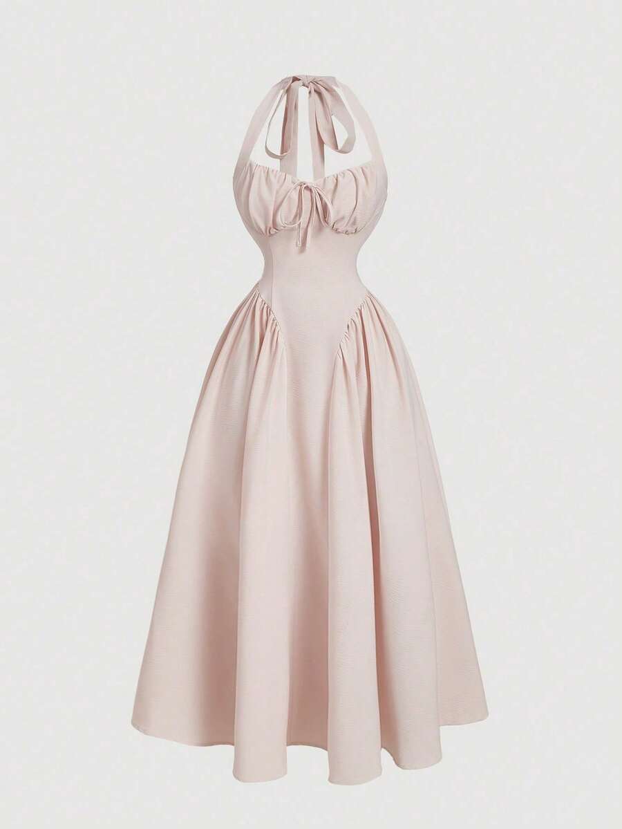 Women Midi Dresses - 淡粉紅色 - 查看 1