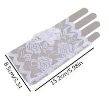 2pcs/Set Women's Lace Fingerless Gloves, Decorative Lace Gloves For Short Dance Performance, Fashionable Breathable, Daily Decorative Style - Multicolor - View 3