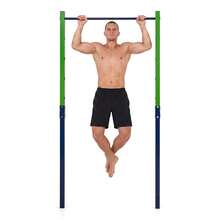 Metal Pull Up Bar In-Ground Pull Up Bar Station 5 Adjustable Heights For Park School Workout - Blue - View 1