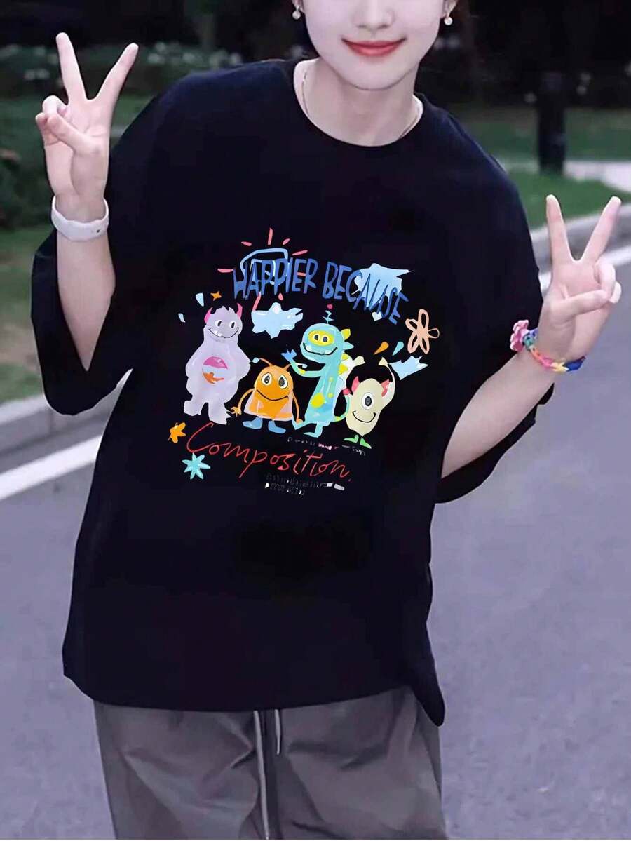 Women T-Shirts - Black - View 1