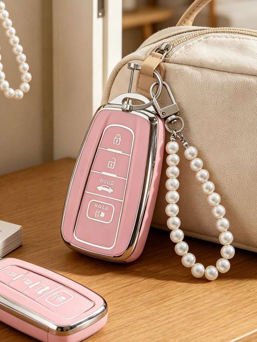 Key Fob Case Cover Compatible With Smart Remote Key, Silky Texture Cover, Anti-Dust, Drop, Scratch & Rain, No Signal Blocking, Graduation Season Gift For New Driver College Grad, Ideal For Outdoor Daily Use, Key Accessory For Men/Women, Fun Key Ring & Bag Charm For Purse, Backpack, Phone Case, Wallet, Car Keys, Shockproof & Fall Protection, For Travel Office Home, Great Graduation Gift For Car Owners - Multicolor - View 1