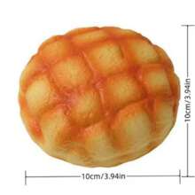 1PC Đồ chơi bóp mềm, Nhào nặn âm nhạc, Hồi phục chậm, Mô hình bánh, Giải tỏa dễ thương, Thực phẩm chân thực, Đồ chơi mềm, Bánh mì, Bánh, Với hương bánh mì độc quyền - Xem 3