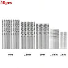 50pcs Mini Titanium Coated High-Speed Steel Drill Bit Set With, Applicable To 100 Countries Straight Spiral, Circular Shaft Twist Drill Bit, Durable Steel Material For Wood, Metal, Plastic Drilling With Multiple Sizes Family - A - View 9