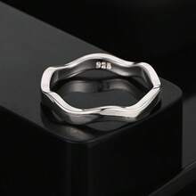 925 Silver Plated Wave 7/8/9/10 Ring For Women Wedding Party Fashion Charm Jewelry - Silver - View 2