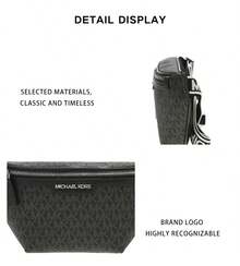 Michael Kors Cooper Printed Men's Shoulder Strap Crossbody Bag 37T4LCOY1B BLACK - 黑色印花37T4LCOY1B BLACK - 查看 10