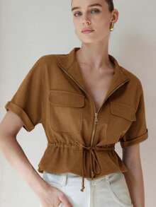 Women Blouses & Shirts - Whole Grain Coffee - View 1
