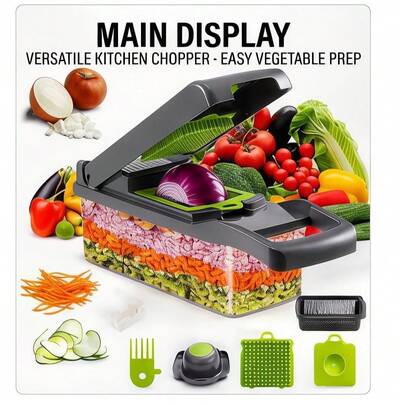 16 In 1 Vegetable Chopper, Salad Fruit Vegetable Food Chopper Slicer Peeler
