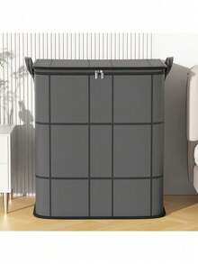1pc Black, Thick Large Storage Bag - Made Of High-Strength, Tear-Resistant Woven Fabric; Strong Stitching, Dustproof And Moisture-Proof; Foldable And Stackable; Perfect For Travel, Moving, And Bedroom Storage. A Great Home Organization Helper, Space-Saving And Practical. - Multicolor - View 6