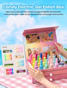 Beetles Gel Polish Set 20 Colors 15ML Pink Yellow Blue Spring Colors Gel Set With Base Top CoatUV LED Lamp Salon DIY At Home Nails Gifts For Women - 20 Colors 15ML Candy Electric - 查看 1