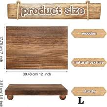 Farmhouse Style Wooden Soap Dish & Countertop Storage Rack - Rustic Decor Shelf, Suitable For Soap, Candles, Plants And Vases - Multicolor - View 3