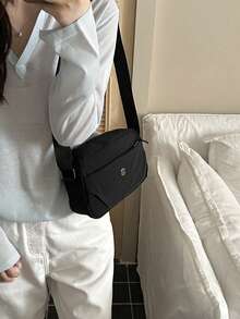 Multi-Pocket Mini Portable Commuter Zipper Fashion Minimalist Casual Versatile Shoulder Bag/Crossbody Bag, Suitable For Women's Daily Use - Black - View 5