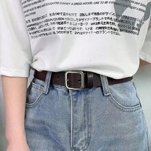 1條白色K型扣多功能男士腰帶 - 咖啡棕 - 查看 7