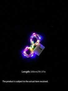 10pcs Multicolor Battery Powered String Lights, LED Mini Fairy String Lights, Mason Jar Lights, Waterproof Firefly Starry Lights, Hawaii Party Decoration Light Strings, Wedding Party, Beach Party, Home Decoration - Color - View 6