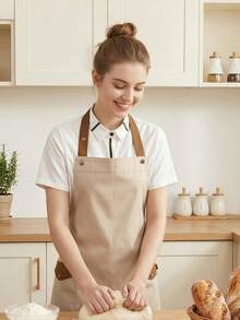 1 pièce Tablier personnalisé esthétique et sur mesure - Détails de broderie vintage crème française - Compagnon de cuisine atmosphérique convenant au style Wabi-Sabi pour la maison - Cadeau émotionnel et sincère parfait pour les moments créatifs - Multicolore - Voir 7