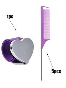 4pcs Plastic Hair Combs, Suitable For Thick/Curly/Fine/Long/Short Hair, Unisex, Ideal For Salon And Home Use. Magnetic Wrist Strap, Iron Suction Cup Hair Clip, Sewing Supplies, Metal Hair Clip Styling Tool Comb, Anti-Static Hair Comb, Hair Styling Tool, Hair Accessories. - Multicolor - View 17