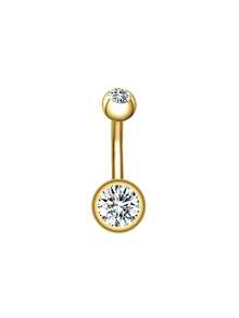 1pc Summer Sexy Beach Vacation Belly Piercing Body Jewelry - Yellow Gold - View 1