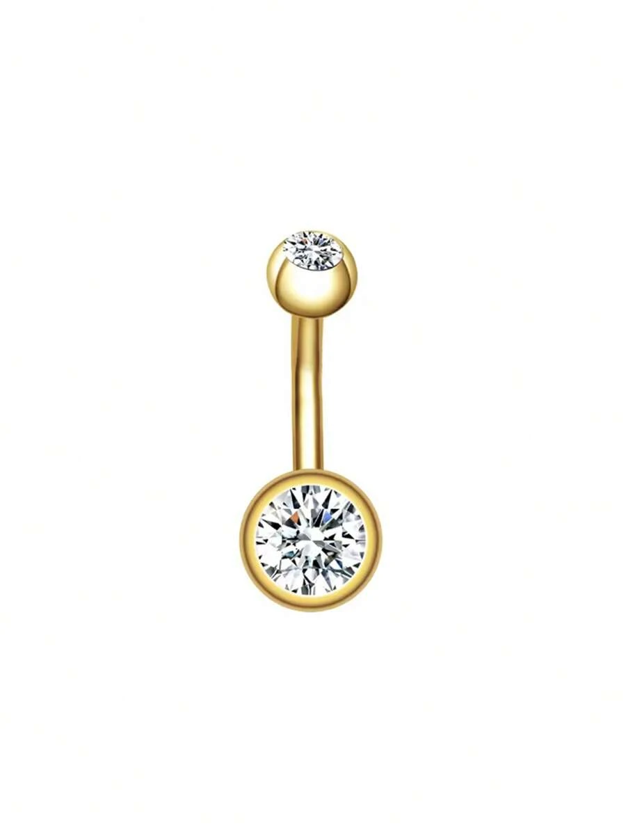 1pc Summer Sexy Beach Vacation Belly Piercing Body Jewelry - Yellow Gold - View 1