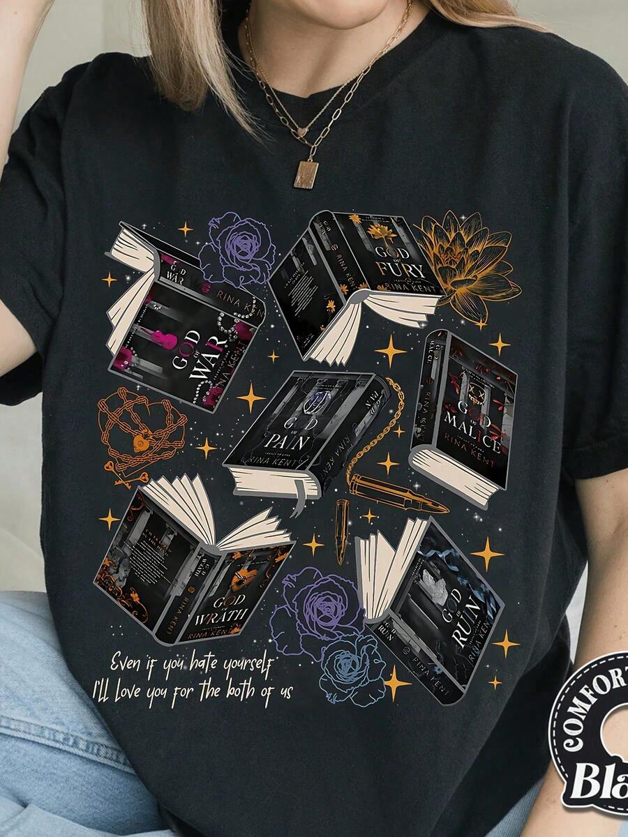 Women's Top From The Book Series 'The Wrath Of The Gods': 'The Legacy Of The Gods' Casual T-Shirt Holiday Outfits For Women AXC9 - 黑色 - 查看 1