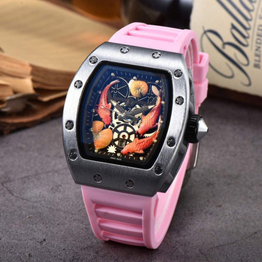 High-End Factory Supply Of Men's Richard Brand Three-Hand Quartz Watches For Foreign Trade And Cross-Border E-Commerce, Featuring A Fashionable Koi Fish Motif And Rasah Design - 5 - View 1