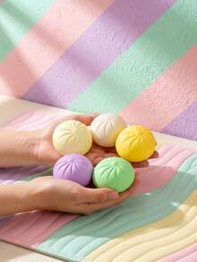 Realistic Steamed Bun Toy, Sensory Toy, Cute & Soft, Slow Rebound Elastic Dumpling Toy, Prank Toy, Stress Relief Toy, Moldable Slow Rebound Shaped Toy - Multicolor - View 2