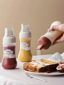 1pc Kitchen Squeeze Sauce Bottle With Dust Cover, Salad Dressing, Ketchup Seasoning Bottle, 5-Hole Squeeze Sauce Bottle, Multi-Functional Kitchen Tool - Multicolor - View 1