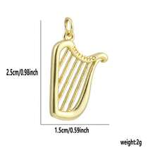 1pc Copper 18 Styles Music Instrument Pendant DIY Bracelet Necklace Earring Jewelry Accessory Charm Suitable For Concert Daily Commute Gift Between Colleagues - Multicolor - View 16