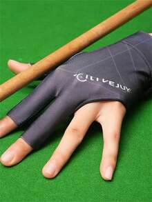 1Pc Open Finger Billiard Gloves Breathable Adjustable Non-Slip Snooker Pool Training Glove - Multicolor - View 2