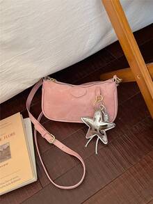 Fashionable Korean Style Casual Women's Handbag, New Minimalist Chic Versatile Shoulder & Crossbody Bag - Pink - View 5