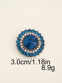 3pcs/Set Multi-Layer 3D Flower Full Rhinestone Metal Large Buttons, Suitable For Fur Coats, Sweaters, Suits, Uniforms, Dresses, Decorative Buttons For DIY Bags, Jewelry Boxes, Gift Boxes, Handicrafts - Multicolor - View 8