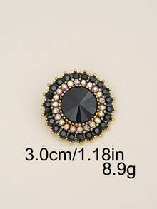 3pcs/Set Multi-Layer 3D Flower Full Rhinestone Metal Large Buttons, Suitable For Fur Coats, Sweaters, Suits, Uniforms, Dresses, Decorative Buttons For DIY Bags, Jewelry Boxes, Gift Boxes, Handicrafts - Multicolor - View 14