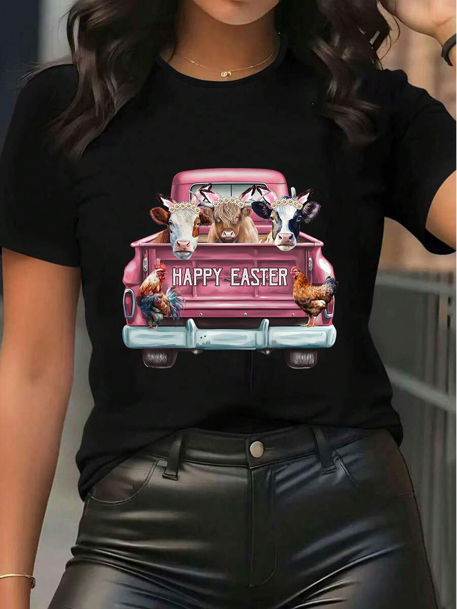 Women T-Shirts - Black - View 1