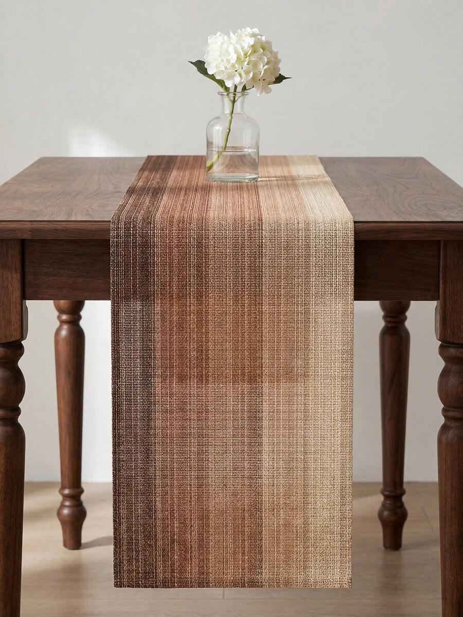 1 buah Taplak Meja Mirip Linen, Alas Meja Ruang Tamu & Makan Modern, Dapat Dicuci, Cocok untuk Dapur, Meja Makan, Pesta, Dekorasi Pernikahan, Tampilan Vintage, Cocok untuk Lorong, Pertemuan Keluarga, Meja Kopi, Ruang Tamu - Unta - View 1