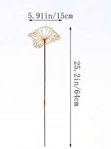 3 Styles Distressed Rusty Leaf Ground Stake Garden Decor, Hollow Flower Holder For Yard Planter Landscaping, Minimalist Iron Outdoor Balcony Garden Ornament - A - View 8