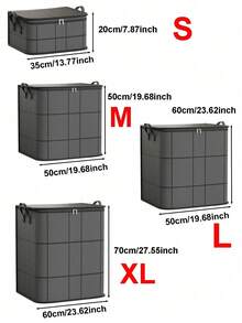 1pc Black, Thick Large Storage Bag - Made Of High-Strength, Tear-Resistant Woven Fabric; Strong Stitching, Dustproof And Moisture-Proof; Foldable And Stackable; Perfect For Travel, Moving, And Bedroom Storage. A Great Home Organization Helper, Space-Saving And Practical. - Multicolor - View 9