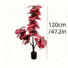 1pc 47.2/55.1in Height Large Artificial Green Plant (Pot Not Included), Faux Branch Large Artificial Green Plant, Tropical Tree, Suitable For Home, Office, Party, Outdoor Decoration, Fake Plant, Room, Desk, Garden Decoration, Room Decoration Material, Valentine's Day, Gift, Birthday Gift - Multicolor - View 7
