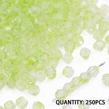 250顆 4mm 彩色尖頭玻璃水晶刻面米珠 DIY 珠寶製作 手鍊、項鍊、耳環 手工串珠配件材料 - diy彩色尖玻璃珠 - 查看 11