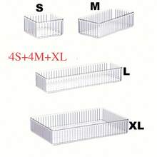 Transparent Desktop Drawer Storage Box, Suitable For Storing Cosmetics, Makeup Tools And Accessories - Multicolor - View 8
