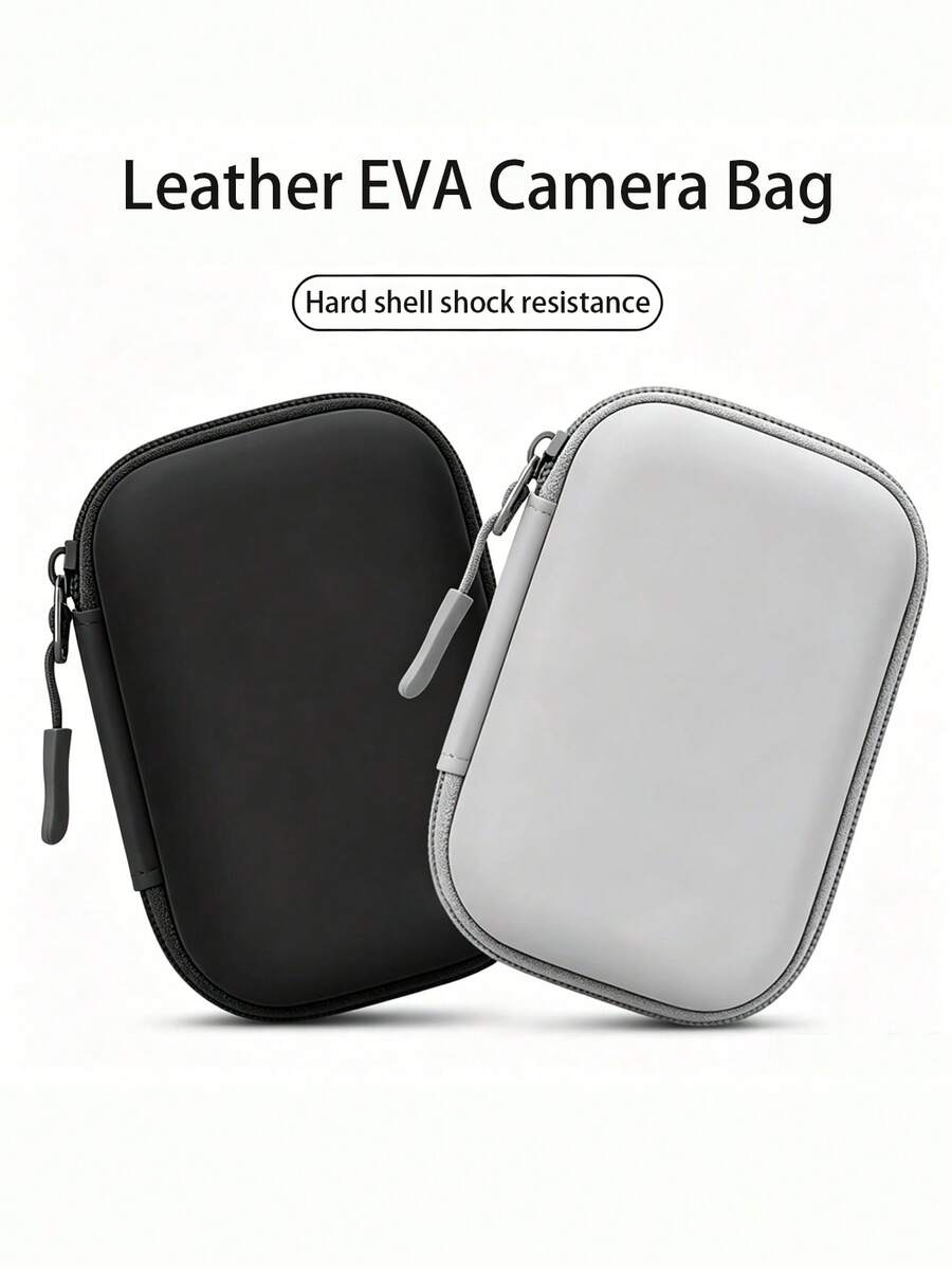 1pc Digital Camera Protective Case EVA Hard Shell Mini CCD Camera Storage Bag, Waterproof Shockproof Travel Storage Bag, With Mesh Pocket And SD Card Slot, Portable Compact Camera Protective Case, Suitable For CAMKORY/OKODAK PIXPRO FZ45 FZ55/ IXUS, Outdoor Travel Summer Essential - Multicolor - View 1