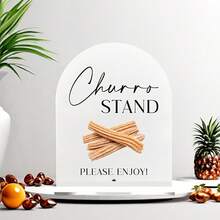 Trang trí tiệc cưới, biển báo quầy Churro - Trang trí tiệc cưới và tiệc tùng sang trọng, thiết kế Churro với họa tiết "Hãy thưởng thức!" - Giá trưng bày acrylic trong suốt đặt trên bàn phù hợp cho quầy Churro, trạm kẹo, các dịp sự kiện - Không cần điện, dễ làm sạch, kiểu chữ phong cách, bề mặt nhẵn, biển báo sự kiện phù hợp cho lễ cưới và trang trí tiệc, quà tặng Lễ Tạ ơn, quà tặng Valentine, quà tặng Lễ Phục sinh, quà tặng đám cưới - vòm - Xem 6