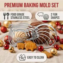 Concha Cutter, Pig Cookie Cutter Mexican, With 5 Sizes Pig Cookie Cutter, Concha Stamp Stainless Steel Shaped Cake Ring Mold Biscuit, Mexican Baking Supplies Baking Lover - Silver - View 4